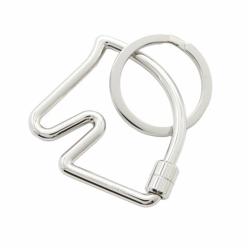 エルメス キーホルダー シュバル Cheval シルバー金具 HERMES キーリング