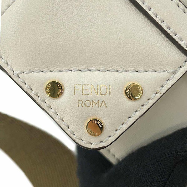 フェンディ ハンドバッグ フリップ スモール 8BT306 FENDI 2way 白
