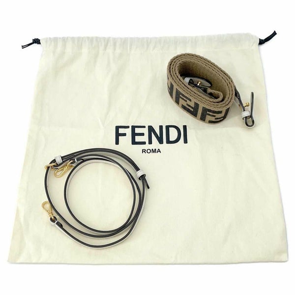 フェンディ ハンドバッグ フリップ スモール 8BT306 FENDI 2way 白