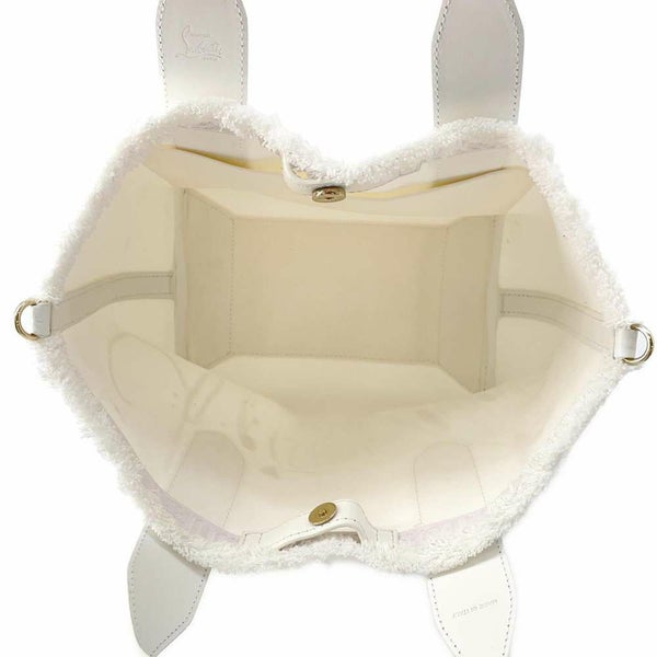 クリスチャン・ルブタン トートバッグ キャンバス レザー3215121 Christian Louboutin 白 2way