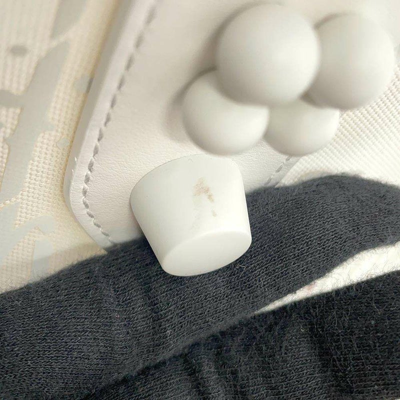 クリスチャン・ルブタン トートバッグ キャンバス レザー3215121 Christian Louboutin 白 2way