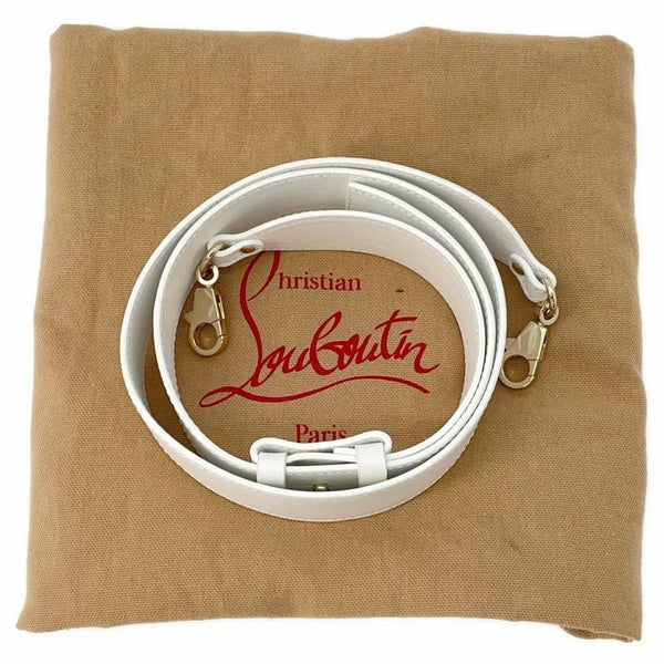 クリスチャン・ルブタン トートバッグ キャンバス レザー3215121 Christian Louboutin 白 2way