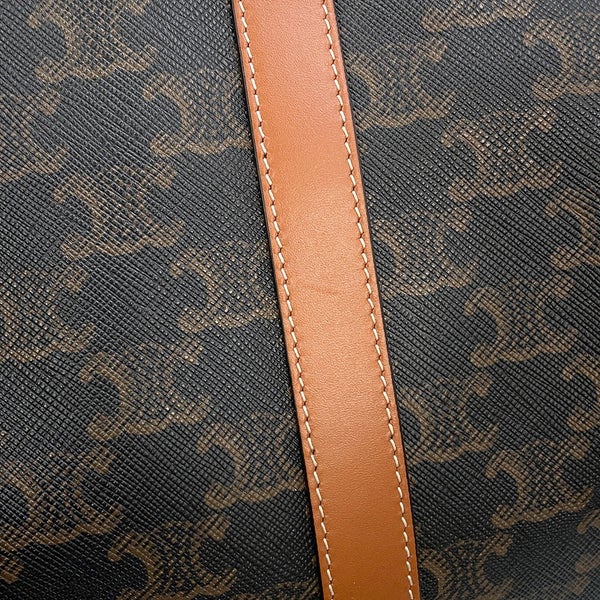 セリーヌ ボストンバッグ トリオンフ PVC カーフレザー 190372 CELINE 2way ブラウン