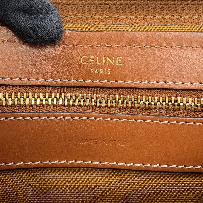 セリーヌ ボストンバッグ トリオンフ PVC カーフレザー 190372 CELINE 2way ブラウン
