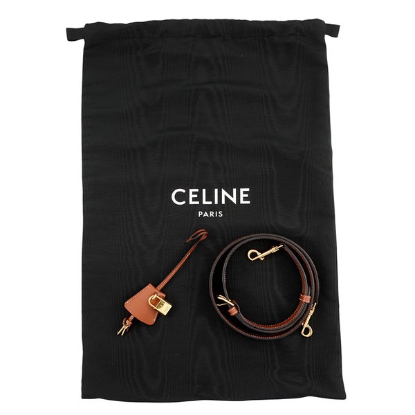 セリーヌ ボストンバッグ トリオンフ PVC カーフレザー 190372 CELINE 2way ブラウン