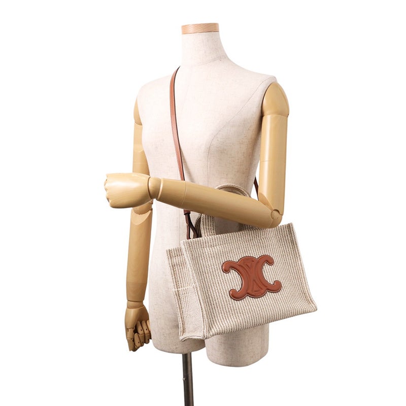 セリーヌ ハンドバッグ カバ タイス スモール ストライプ キャンバス/レザー 199162FEE CELINE 2wayショルダーバッグ