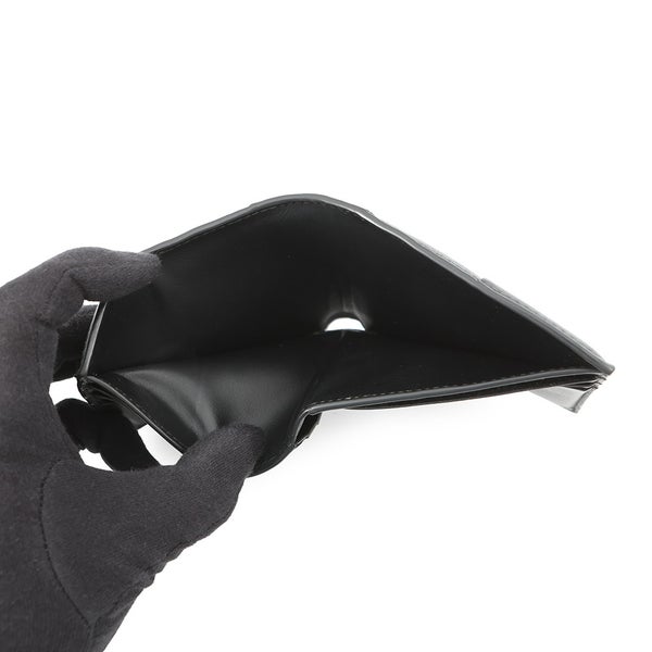 ボッテガヴェネタ 二つ折り財布 マキシイントレチャート  レザー BOTTEGA VENETA 財布 黒