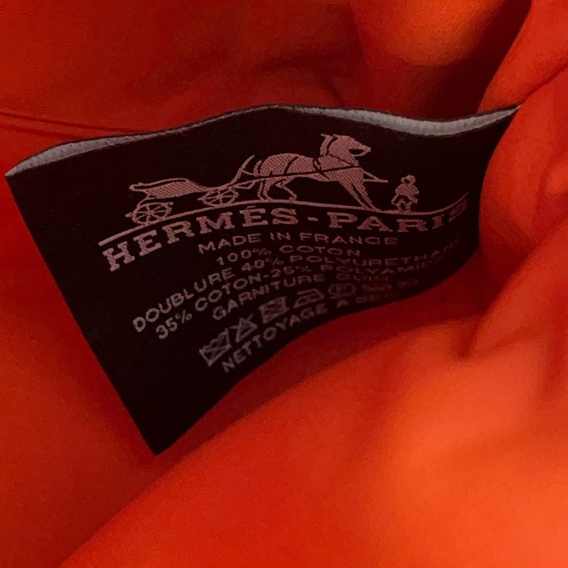 エルメス ポーチ ボリードポーチ PM ブラック/シルバー金具 コットン HERMES 小物入れ 黒