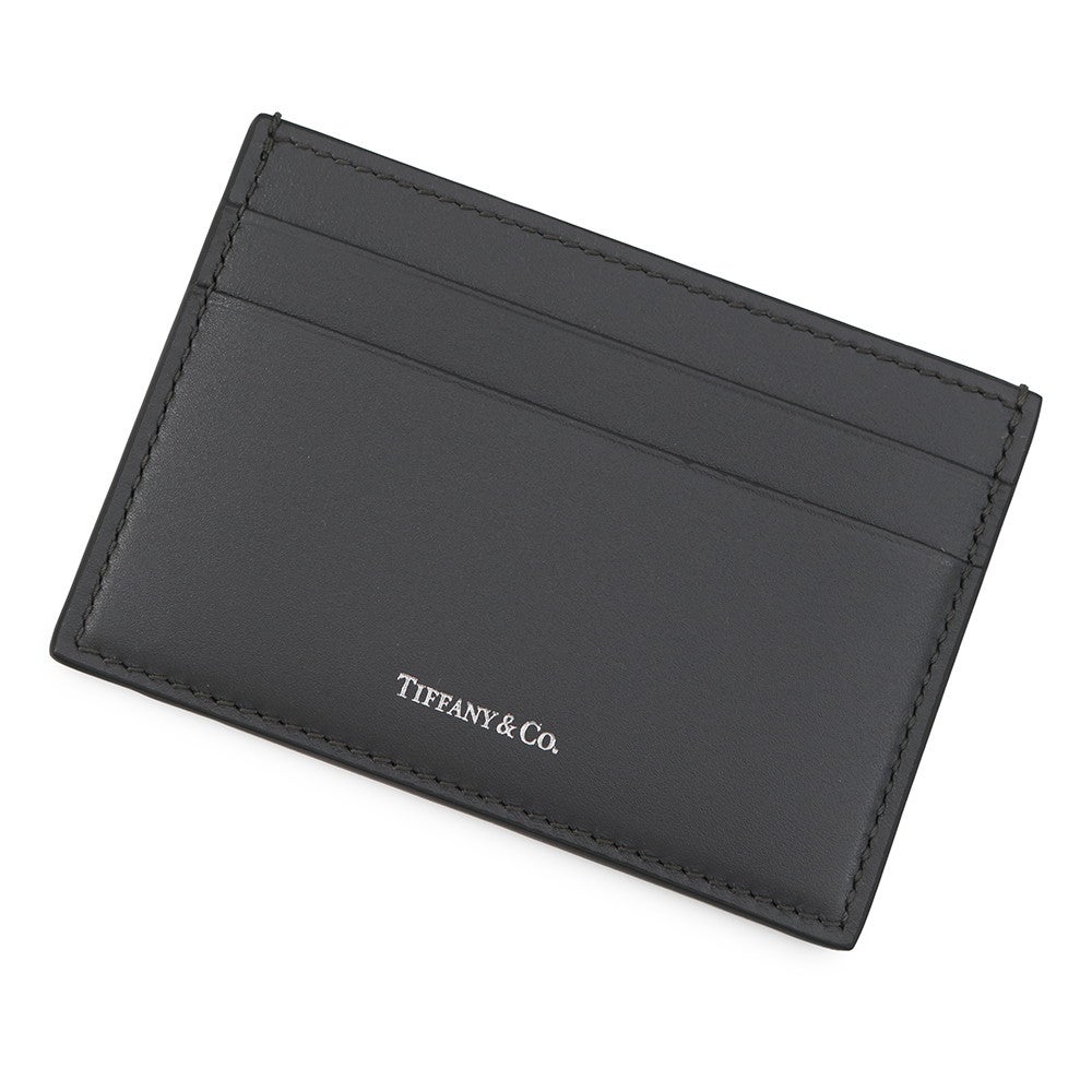 ティファニー カードケース ロゴ レザー Tiffany&Co. 定期入れ | 中古