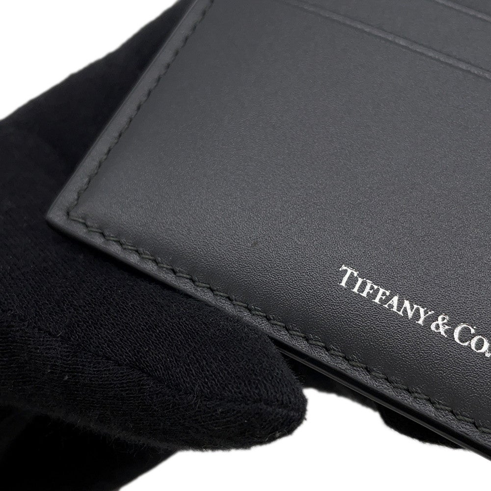 ティファニー カードケース ロゴ レザー Tiffany&Co. 定期入れ | 中古