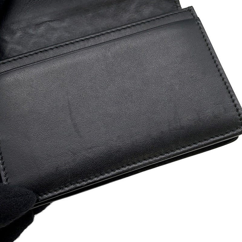 ボッテガヴェネタ カードケース イントレチャート レザー BOTTEGA VENETA 名刺入れ 黒