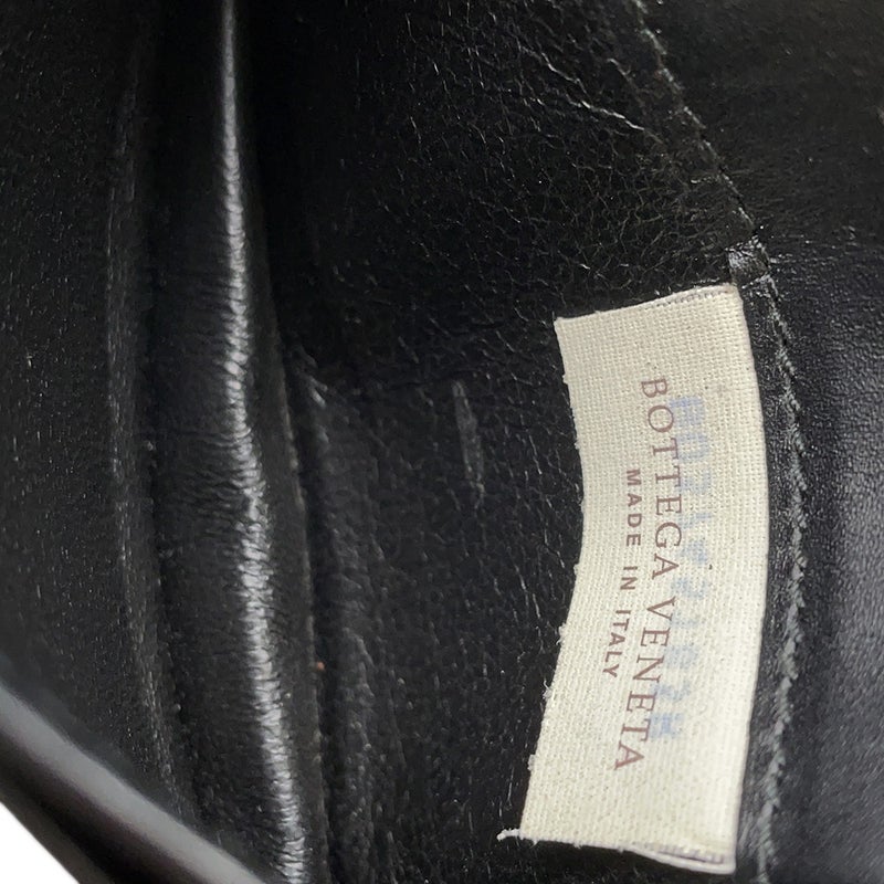 ボッテガヴェネタ カードケース イントレチャート レザー BOTTEGA VENETA 名刺入れ 黒