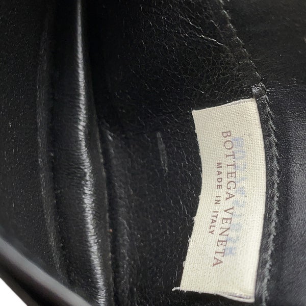 ボッテガヴェネタ カードケース イントレチャート レザー BOTTEGA VENETA 名刺入れ 黒