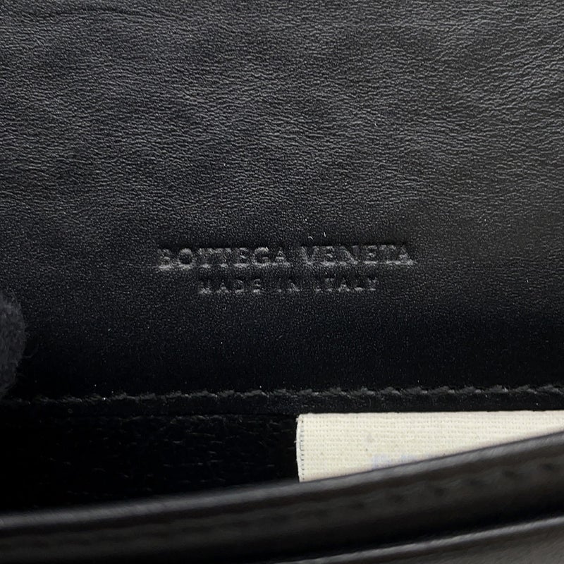 ボッテガヴェネタ カードケース イントレチャート レザー BOTTEGA VENETA 名刺入れ 黒