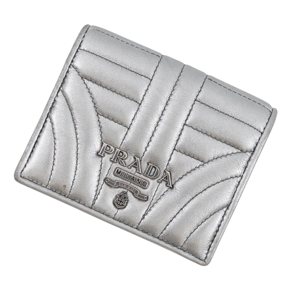 プラダ 二つ折り財布 ロゴ コンパクトウォレット 1MV204 PRADA | 中古