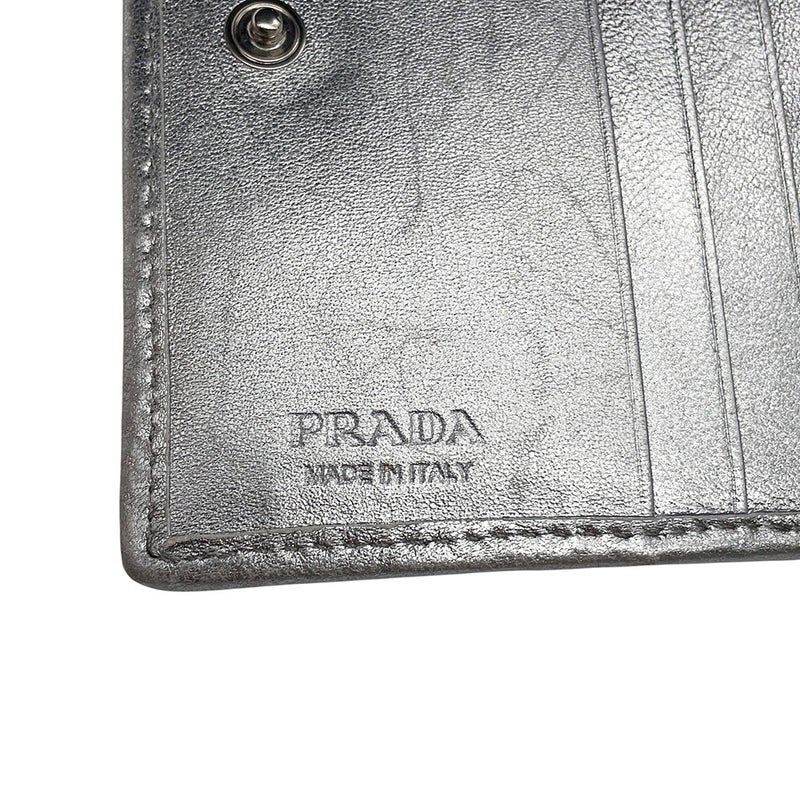 プラダ 二つ折り財布 ロゴ コンパクトウォレット 1MV204 PRADA