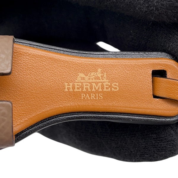 エルメス バッグチャーム オラン・ナノ エトゥープ/ナチュラルサブレ/ブラック エプソン HERMES チャーム