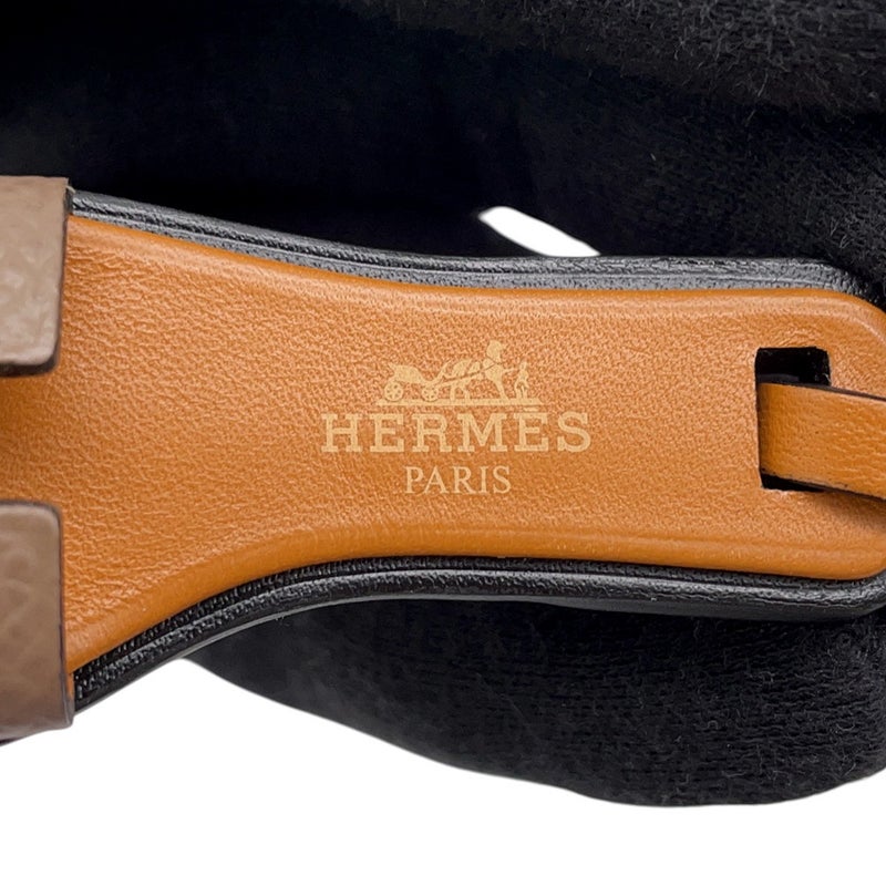 エルメス バッグチャーム オラン・ナノ エトゥープ/ナチュラルサブレ/ブラック エプソン HERMES チャーム