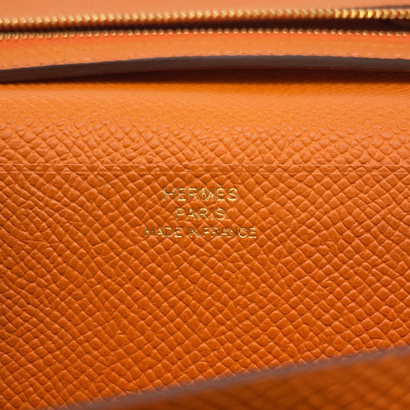 エルメス 長財布 ベアンスフレ マチ有り ルビー/オレンジ/ゴールド金具 エプソン B刻印 財布