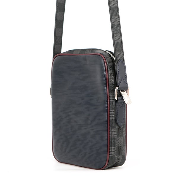 ルイヴィトン ショルダーバッグ ダミエ・グラフィット エピ ダヌーブ・スリム M55100 LOUIS VUITTON 黒 ブラック