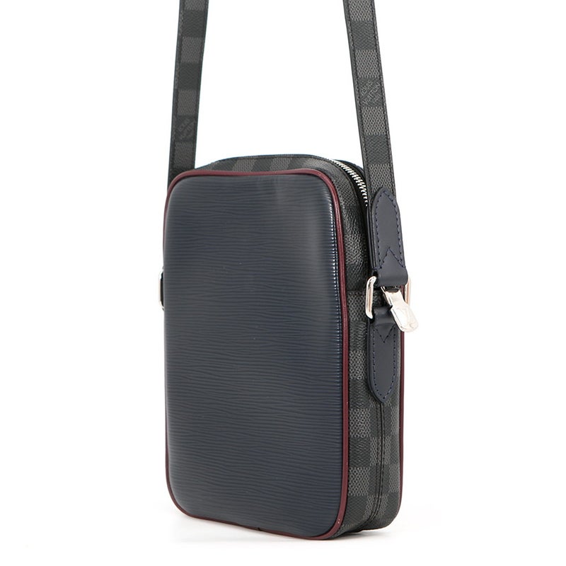 ルイヴィトン ショルダーバッグ ダミエ・グラフィット エピ ダヌーブ・スリム M55100 LOUIS VUITTON 黒 ブラック