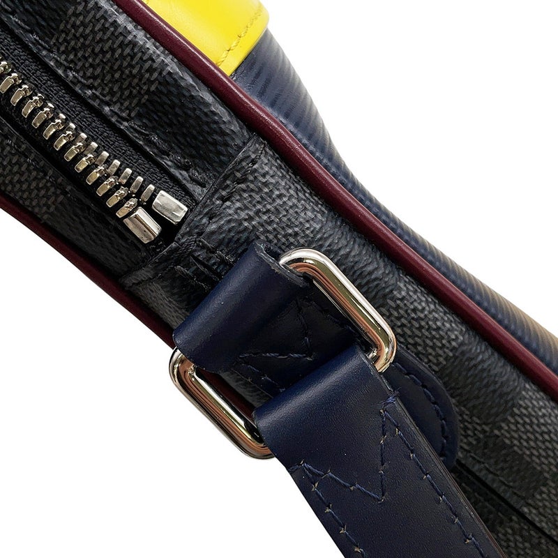 ルイヴィトン ショルダーバッグ ダミエ・グラフィット エピ ダヌーブ・スリム M55100 LOUIS VUITTON 黒 ブラック