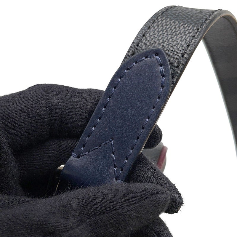 ルイヴィトン ショルダーバッグ ダミエ・グラフィット エピ ダヌーブ・スリム M55100 LOUIS VUITTON 黒 ブラック