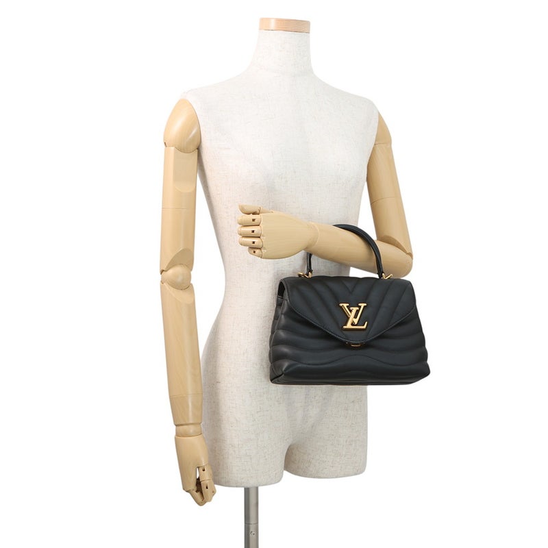 ルイヴィトン ハンドバッグ カーフレザー ホールドミー M21720 LOUIS VUITTON 2wayショルダーバッグ ブラック 黒