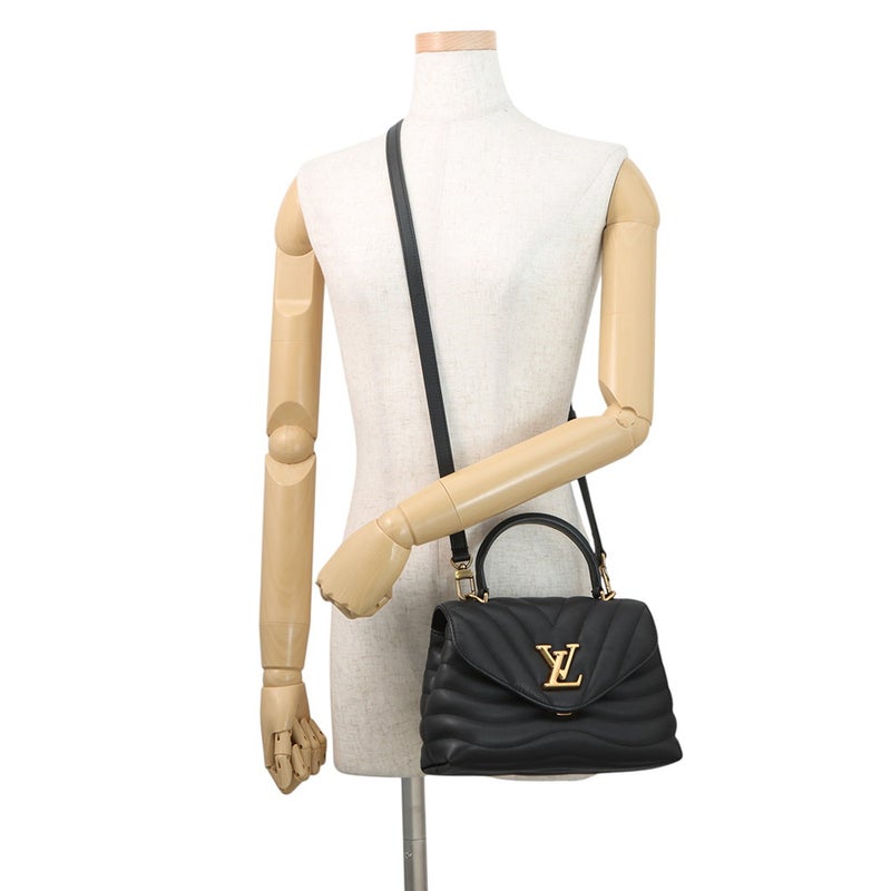 ルイヴィトン ハンドバッグ カーフレザー ホールドミー M21720 LOUIS VUITTON 2wayショルダーバッグ ブラック 黒