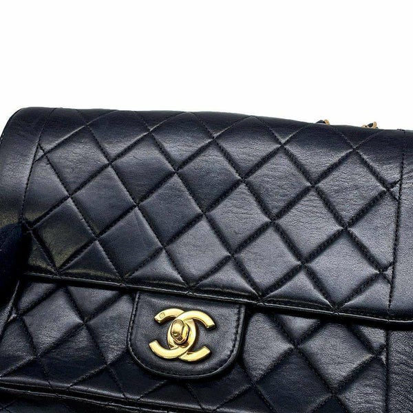 シャネル チェーンショルダーバッグ ダイアナ マトラッセ ココマーク ラムスキン A05289 CHANEL 黒