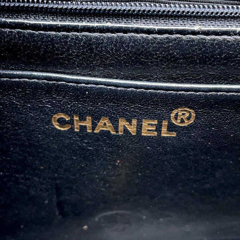 シャネル チェーンショルダーバッグ ダイアナ マトラッセ ココマーク ラムスキン A05289 CHANEL 黒