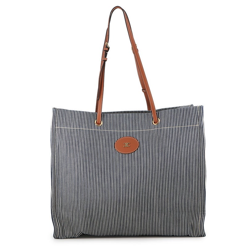 セリーヌ トートバッグ スクエア カバ ストライプ キャンバス 192802 CELINE