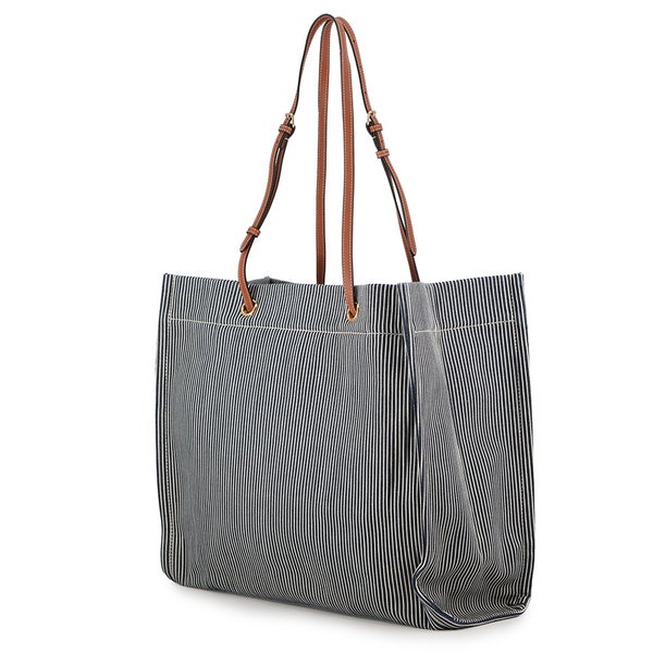 セリーヌ トートバッグ スクエア カバ ストライプ キャンバス 192802 CELINE