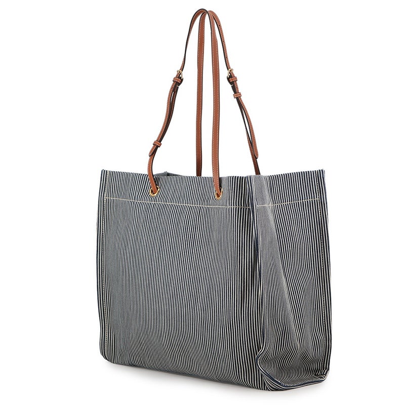 セリーヌ トートバッグ スクエア カバ ストライプ キャンバス 192802 CELINE