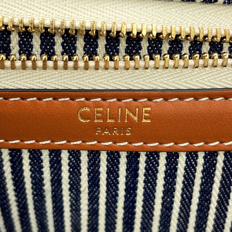 セリーヌ トートバッグ スクエア カバ ストライプ キャンバス 192802 CELINE