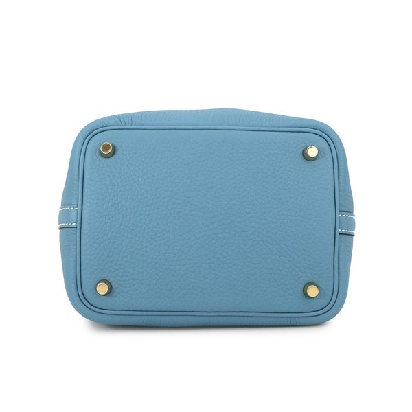 エルメス ハンドバッグ ピコタンロックPM ニューブルージーン/ゴールド金具 トリヨンクレマンス K刻印 HERMES トートバッグ