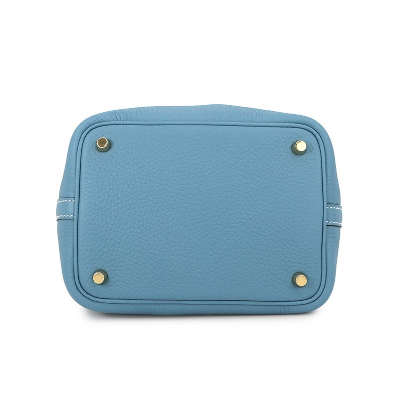エルメス ハンドバッグ ピコタンロックPM ニューブルージーン/ゴールド金具 トリヨンクレマンス K刻印 HERMES トートバッグ