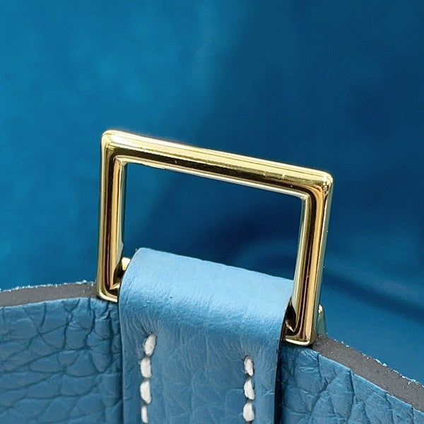 エルメス ハンドバッグ ピコタンロックPM ニューブルージーン/ゴールド金具 トリヨンクレマンス K刻印 HERMES トートバッグ