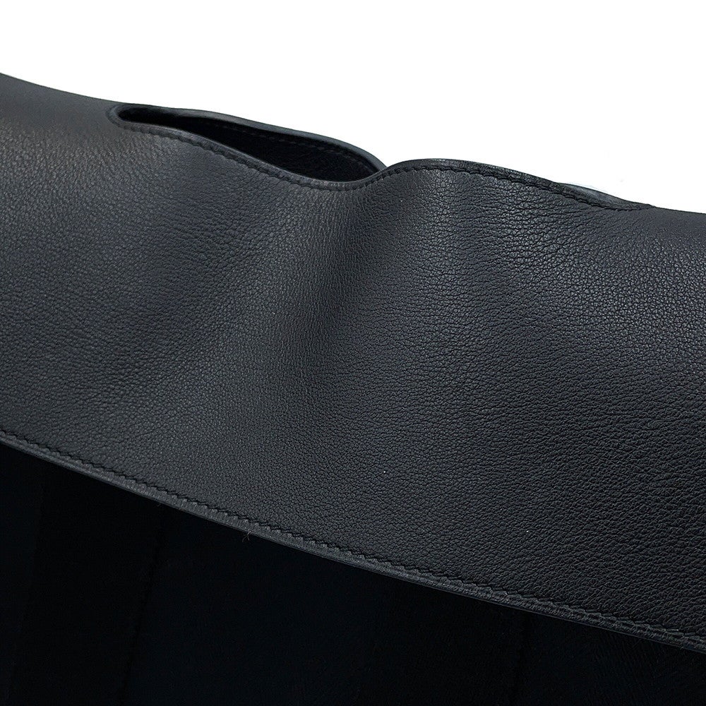 エルメス ハンドバッグ ヴァルパライソ ブラック/シルバー金具 トワル