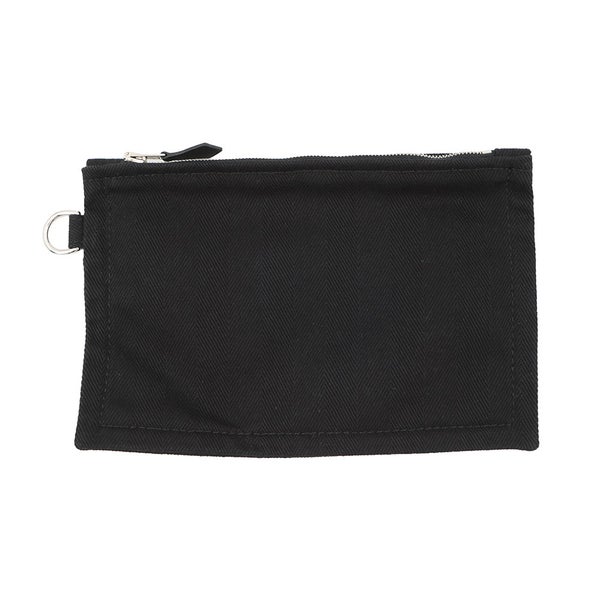 エルメス ハンドバッグ ヴァルパライソ ブラック/シルバー金具 トワルシェブロン/レザー □N刻印 黒