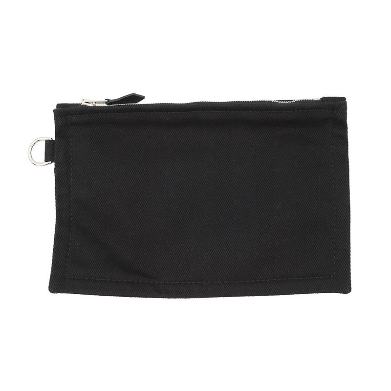 エルメス ハンドバッグ ヴァルパライソ ブラック/シルバー金具 トワルシェブロン/レザー □N刻印 黒