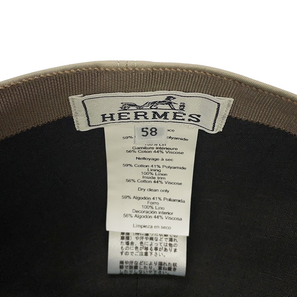 HERMES ライリー　58サイズ　7/8迄出品中 エルメス キャップ ライリー コットン サイズ58 HERMES 帽子 | 中古