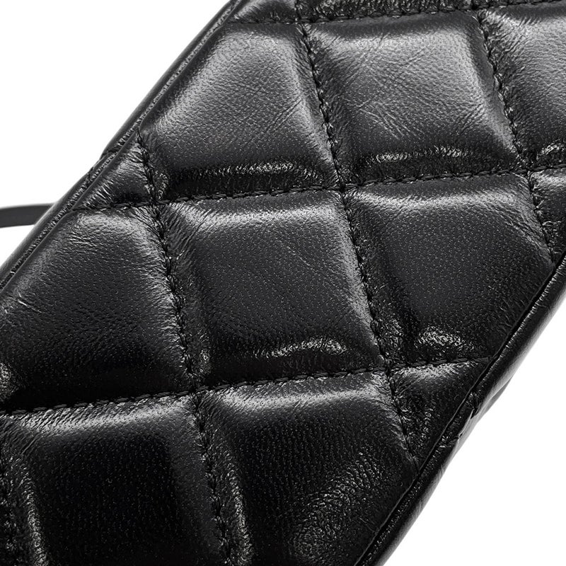 シャネル チェーンショルダーバッグ マトラッセ ショッピングバッグ シャイニーラムスキン AS5130 CHANEL 2ｗay 黒