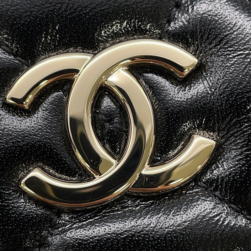 シャネル チェーンショルダーバッグ マトラッセ ショッピングバッグ シャイニーラムスキン AS5130 CHANEL 2ｗay 黒