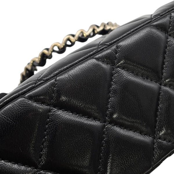 シャネル チェーンショルダーバッグ マトラッセ ショッピングバッグ シャイニーラムスキン AS5130 CHANEL 2ｗay 黒