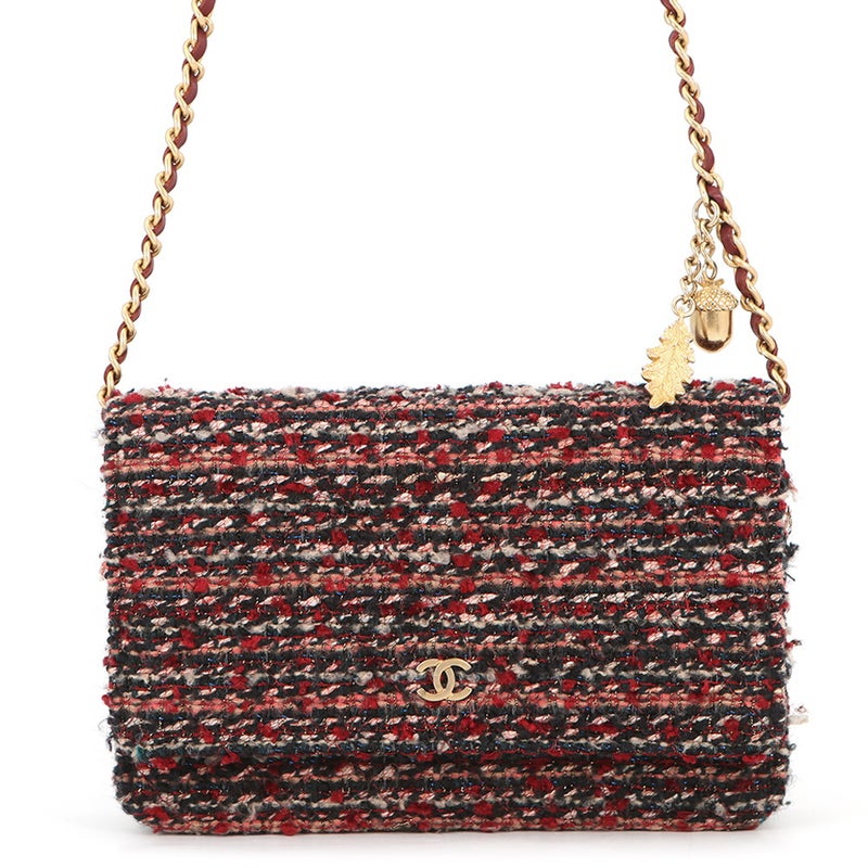 シャネル チェーンウォレット ツイード どんぐりチャーム AP0250 CHANEL 財布