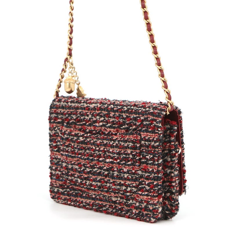 シャネル チェーンウォレット ツイード どんぐりチャーム AP0250 CHANEL 財布