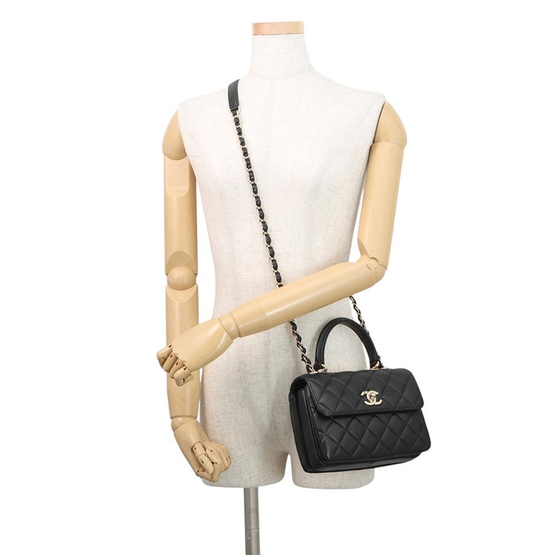 シャネル ハンドバッグ ココマーク マトラッセ  A92236 CHANEL バッグ 2wayショルダーバッグ 黒