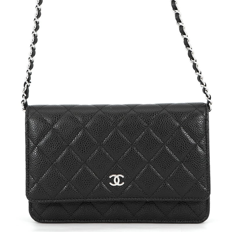 シャネル チェーンウォレット マトラッセ ココマーク キャビアスキン AP4241 CHANEL 財布 黒