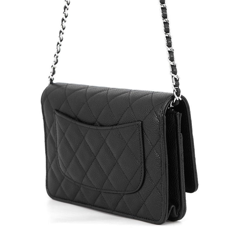 シャネル チェーンウォレット マトラッセ ココマーク キャビアスキン AP4241 CHANEL 財布 黒